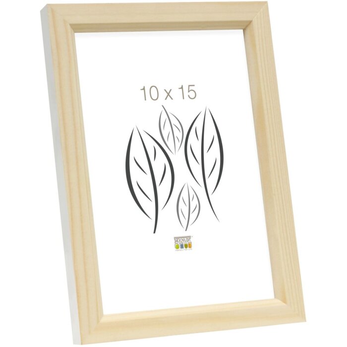 S233H1 Cadre en bois naturel avec bord extérieur blanc 24x30 cm