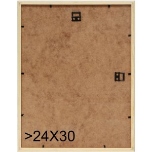 S233H2 Cadre en bois beige naturel avec bord extérieur noir 9x13 cm