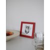 S45SK4 Cadre photo rouge avec motif de cœur 13x13 cm