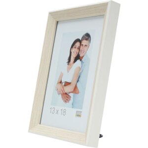 S46CH1 Cadre photo en couleur naturelle avec bord blanc 15x20 cm