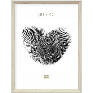 S46CH1 Cadre photo en couleur naturelle avec bord blanc 30x45 cm