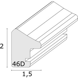 S46DF1 Cadre photo en blanc avec bord argenté 13x18 cm