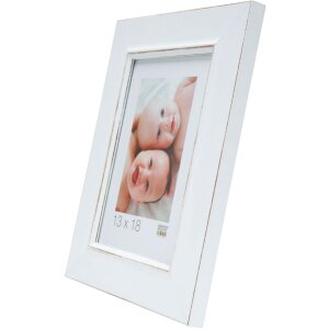 S46FF1 Cadre photo peint en blanc 13x13 cm