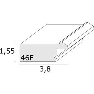 S46FF1 Cadre photo peint en blanc 13x13 cm