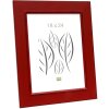 S46FF4 Cadre photo peint en rouge 13x13 cm