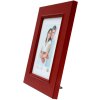 S46FF4 Cadre photo peint en rouge 13x13 cm