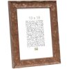 S46HF3 Cadre en bois marron avec surface ondulée 10x15 cm