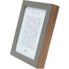 S46PH7 Cadre en bois gris avec bordure couleur bois 20x20 cm