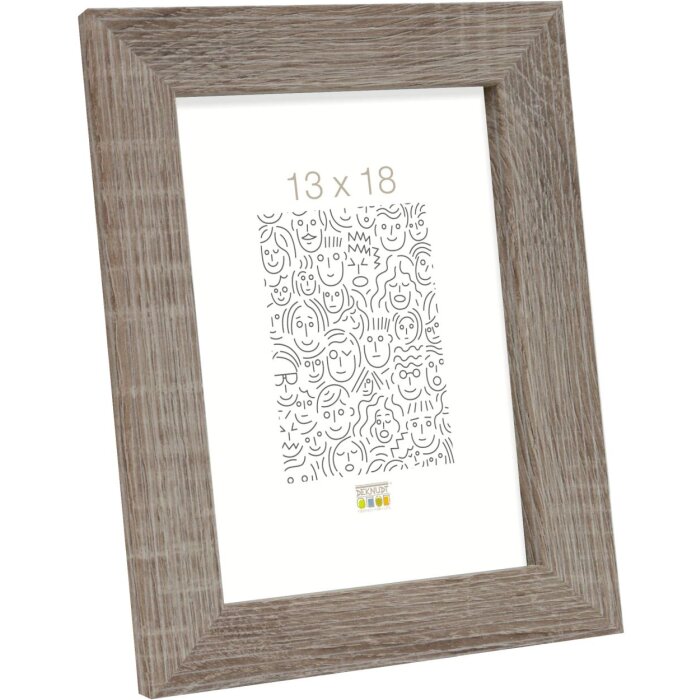 S49BH3 Cadre photo en bois gris 20x28 cm