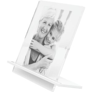 S58SD1 Cadre transparent 5,4mm dépaisseur avec support blanc 13x18 cm