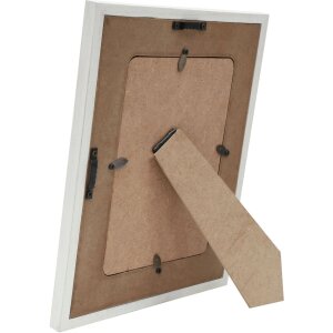 S67TW1 Cadre blanc avec passe-partout en bois 10x15 cm