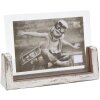 S67TZ1 Porte-photos peint en blanc pour 1 photo horizontale 13x18 cm