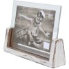 S67TZ1 Porte-photos peint en blanc pour 1 photo horizontale 13x18 cm