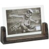 S67TZ2 Porte-photos peint en noir pour 1 photo horizontale 15x20 cm