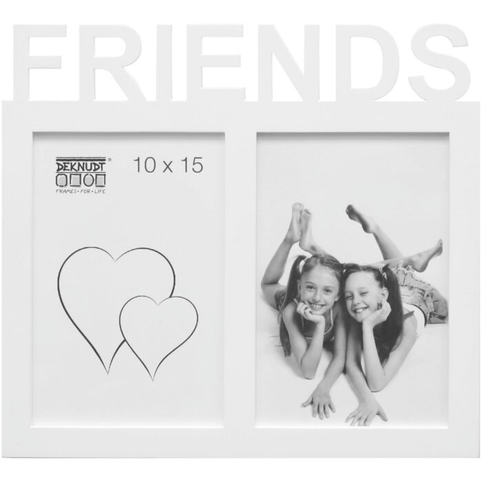 S68NK1 Cadre blanc pour 2 photos - FRIENDS 10x15 cm