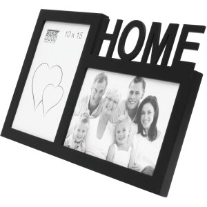 S68NK2 Cadre noir pour 2 photos - HOME 10x15 cm