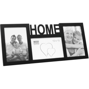 S68NK2 Cadre noir pour 3 photos - HOME 10x15 cm