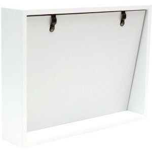 S68QK1 Cadre bloc blanc avec dos incliné pour 2 photos 10x15 cm