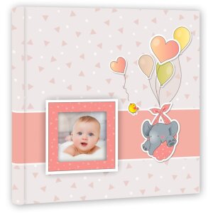 ZEP Baby Album Pierre rose 32x32 cm 60 pages blanches