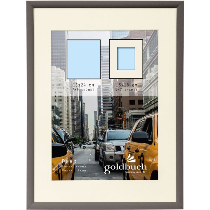 Goldbuch cadre plastique Puro 18x24 cm gris