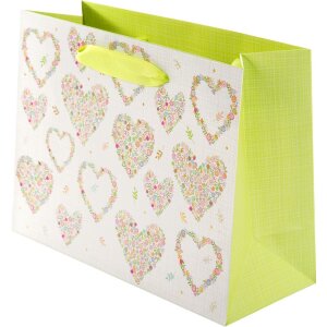 Pochette cadeau Flowers in the Heart 18x10 cm