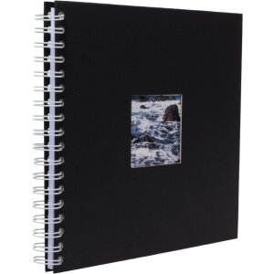 HNFD Album spirale Khari noir mat 24x25 cm 50 pages blanches