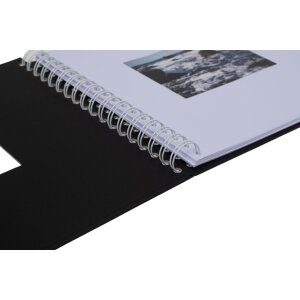 HNFD Album spirale Khari noir mat 24x25 cm 50 pages blanches