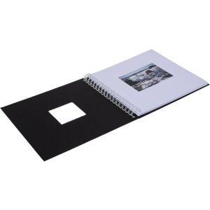 HNFD Album spirale Khari noir mat 24x25 cm 50 pages blanches