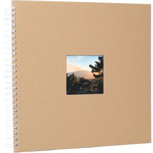 HNFD Album spirale Khari 33x33 cm kraft 50 pages blanches