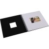 Album spirale Khari noir mat pages blanches 33x33 cm