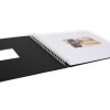 Album spirale Khari noir mat pages blanches 33x33 cm