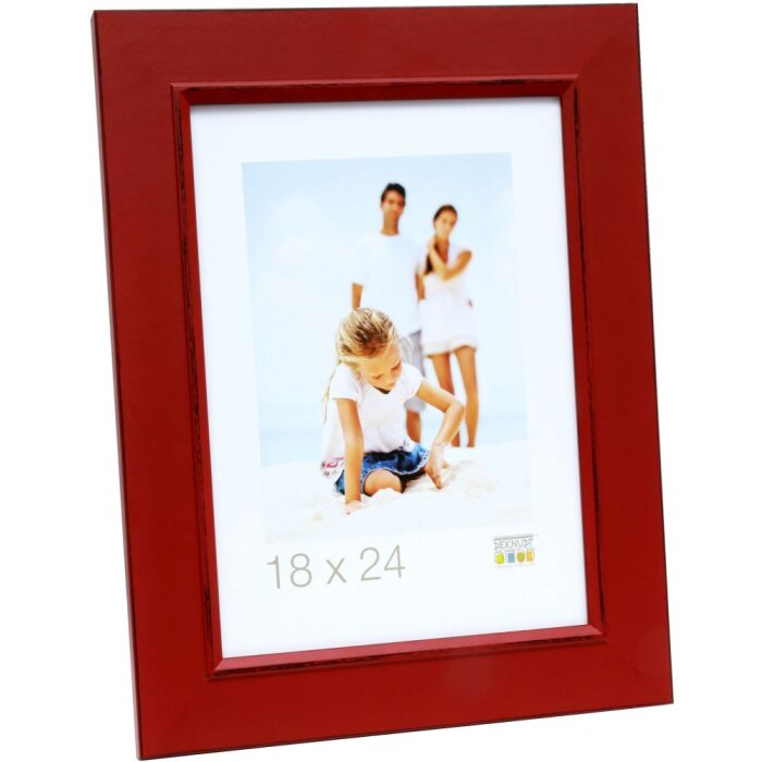 S46FF4 Cadre photo peint en rouge