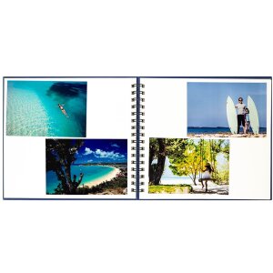 Panodia Album spirale manille bleu 23x27 cm 60 pages blanches