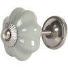 Clayre & Eef 64380 Bouton de porte Ø 4 cm Gris Céramique