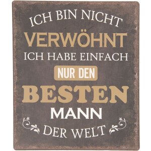 Plaque de texte 13x15 cm - Clayre & Eef 6Y3645D