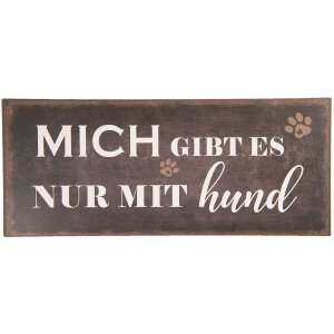 Plaque de texte 30x13 cm - Clayre & Eef 6Y3619D