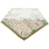 Clayre & Eef BIP01 Nappe Carrée 100x100 cm Beige Vert Coton