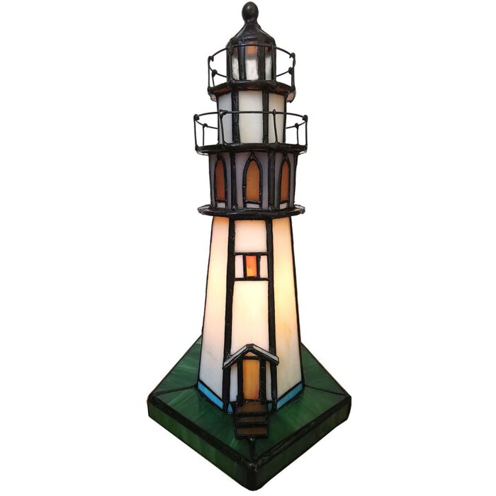 Lampe de table Tiffany phare 11x11x25 cm 1x E14 max 25W