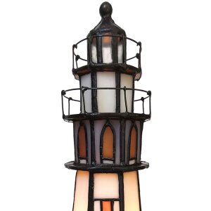 Lampe de table Tiffany phare 11x11x25 cm 1x E14 max 25W