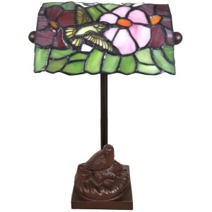 Lampe de table Tiffany oiseau 15x15x33 cm 1x E14 max 25W