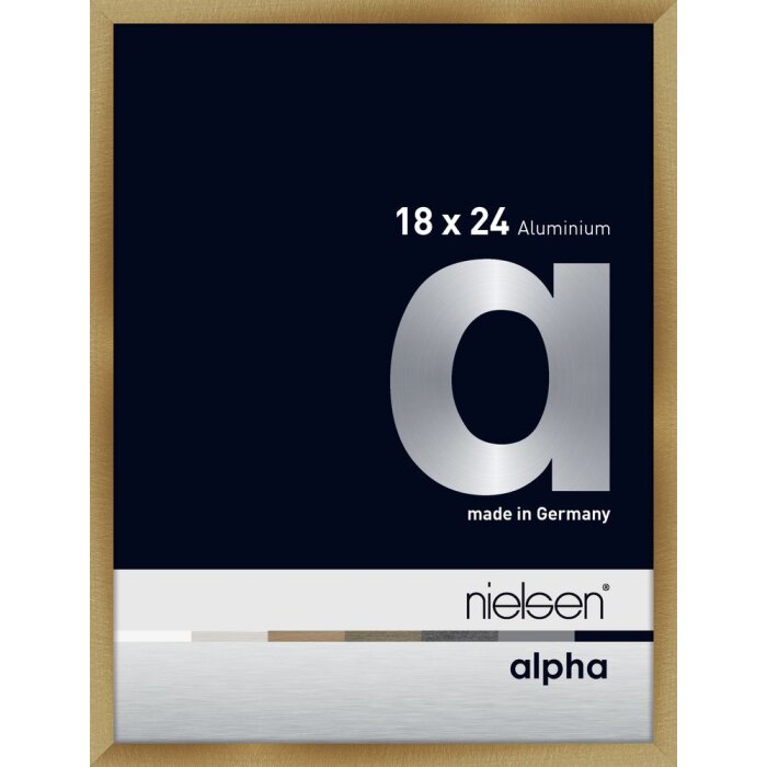 Nielsen aluminium cadre photo Alpha 18x24 cm brushed amber