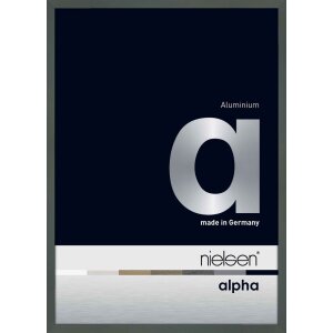 Cadre photo Nielsen aluminium Alpha 20x30 cm gris foncé brillant