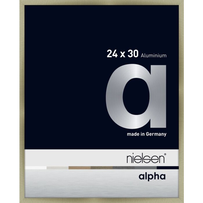 Cadre photo Nielsen aluminium Alpha 24x30 cm inox brossé