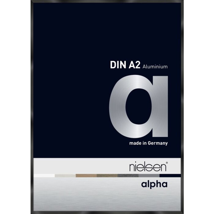 Cadre photo Nielsen aluminium Alpha 42x59,4 cm anodisé noir brillant