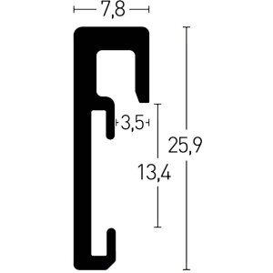 Cadre photo Nielsen aluminium Alpha 59,4x84,1 cm gris foncé brillant