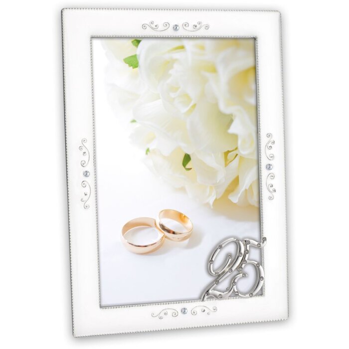 Diana cadre photo de mariage 25 ans argent 10x15 cm