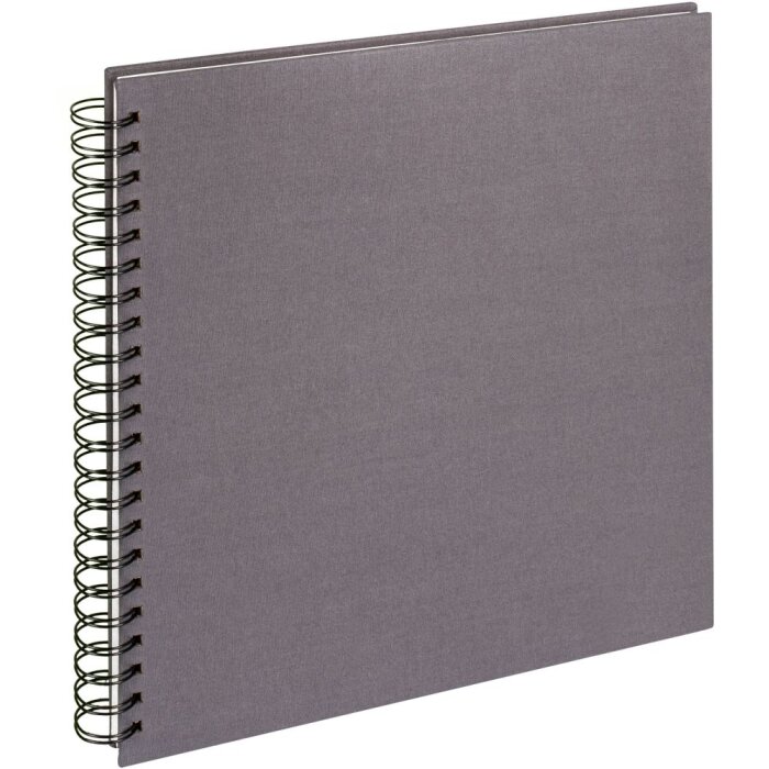 Album spirale Walther Cloth anthracite 30x30 cm 50 pages blanches