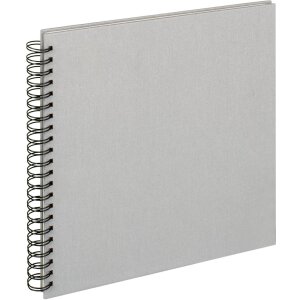 Album spirale Walther Cloth gris 30x30 cm 50 pages blanches