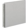 Album spirale Walther Cloth gris 30x30 cm 50 pages blanches