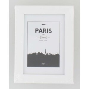 Cadre plastique Paris 10x15 cm blanc